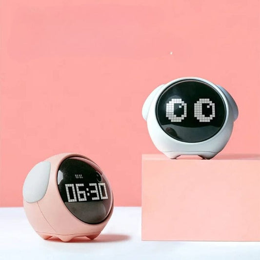 Emoji Alarm Clock Night Light Lamp Dual Alarm Setting, Adjustable Brightness Digital Clock